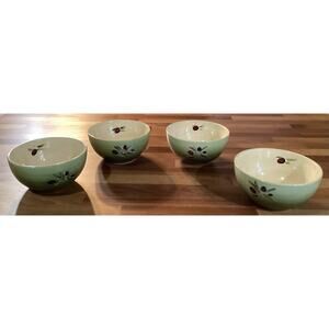 Better Homes And Gardens Olive Villa Cereal Bowls 6" Lot Of 4